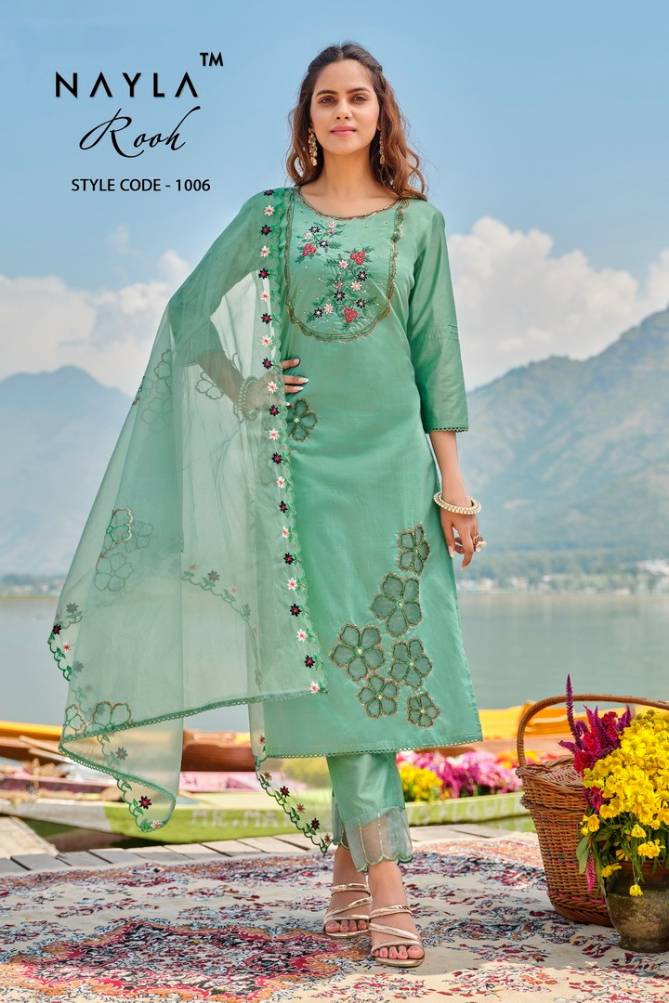 Rooh By Nayla Chanderi Work Readymade Suits Catalog